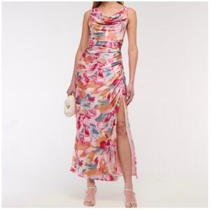 reversible maxi dresses Blue Floral Reversible Long Sleeve Maxi Dress